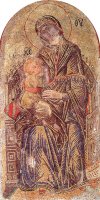 Museo Regionale - Mosaico staccato - Madonna in trono con Bambino poppante